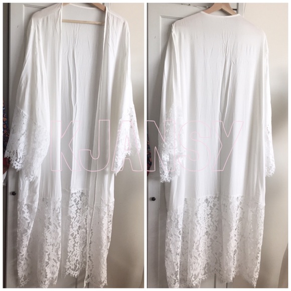 White Bohemian Duster Kimono - Picture 8 of 8
